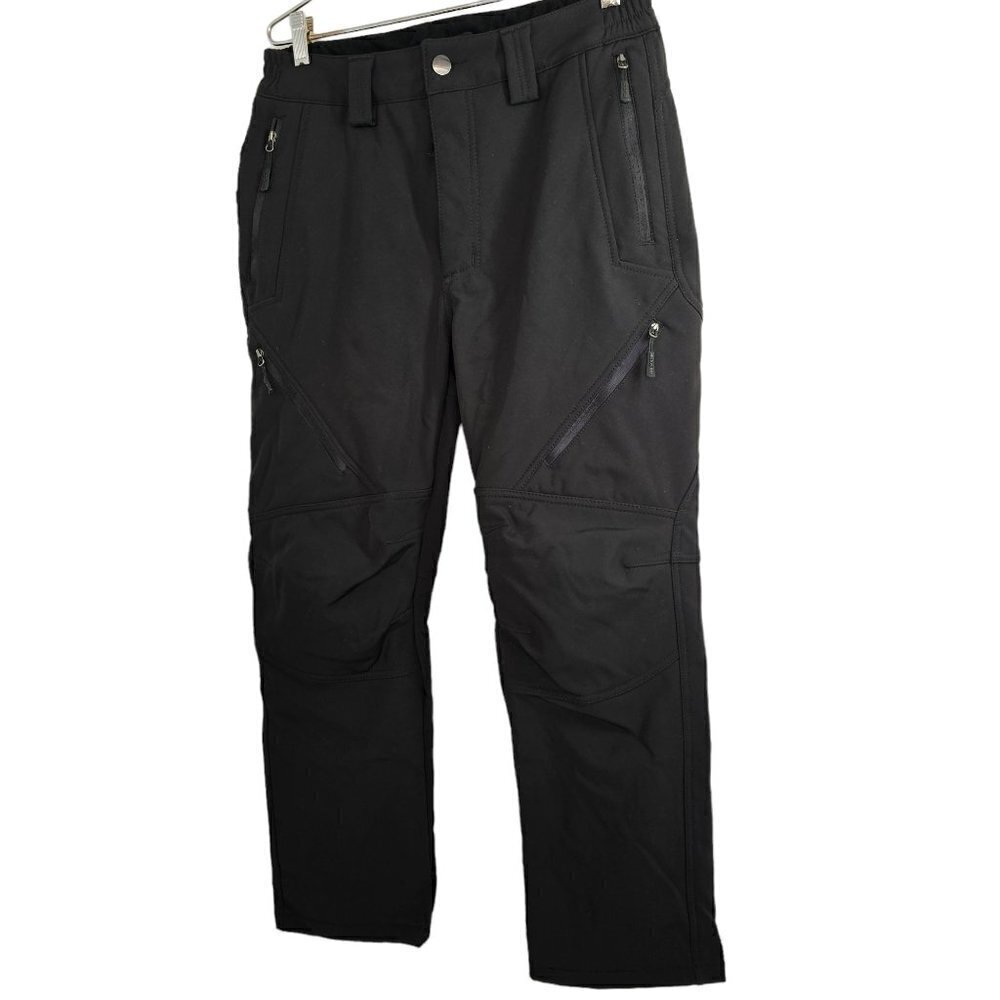 Free Soldier Repellent Softshell Fleece Lined Snowboarding Ski Pant Men 30 Black